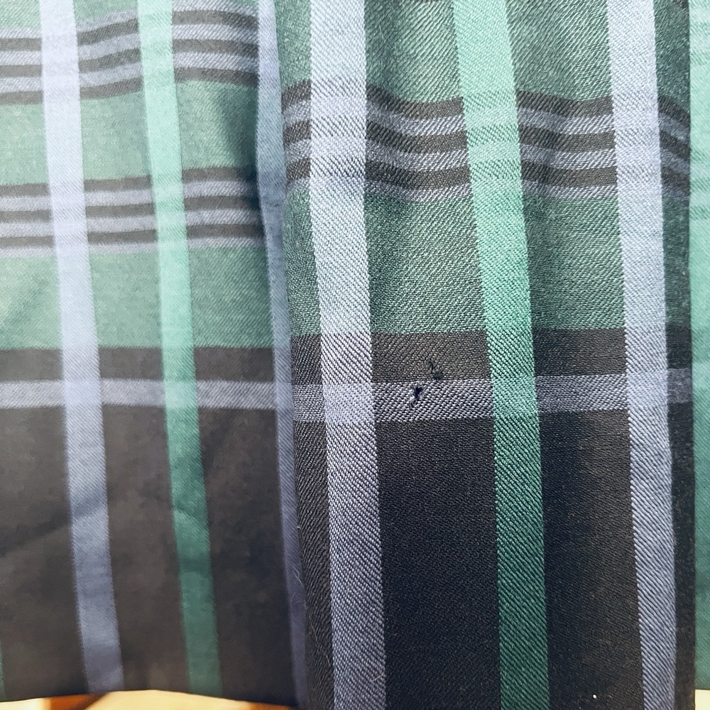 Geiger Of Austria VTG Plaid Pleated Skirt Blue SZ 40 Maxi Pockets Holiday Preppy - Picture 8 of 11